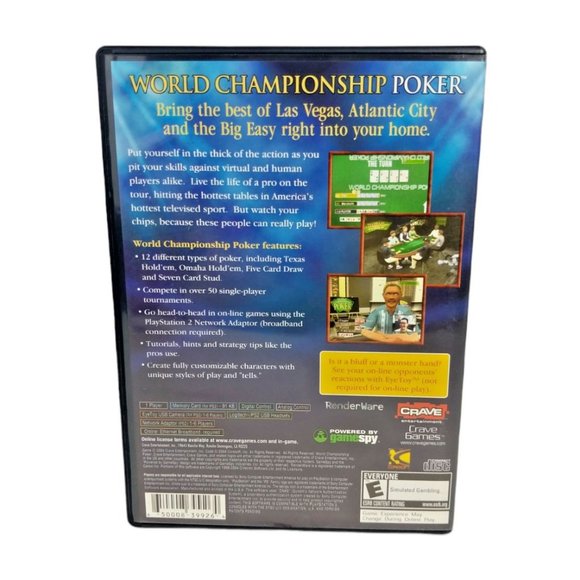 Crave World Championship Poker 1 and 2 Bundle (Sony PlayStation 2, 2004) 100% - Picture 6 of 7